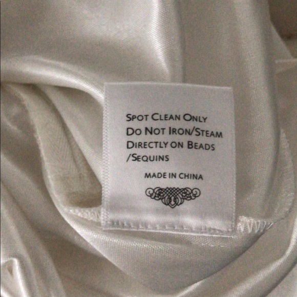 Sue Wong Ribbon Dress White Embroidered Sheath - Picture 9 of 9